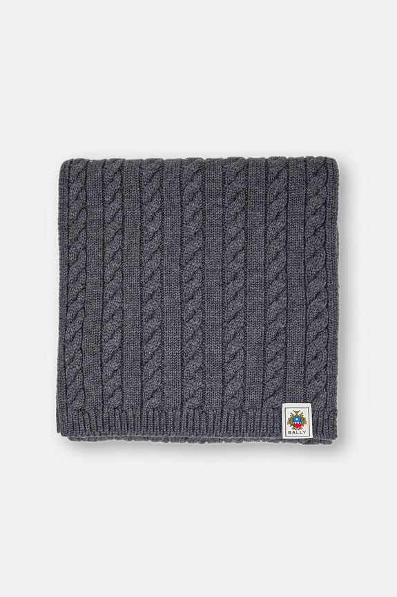 Μάλλινο κασκόλ Bally MSC03G γκρί AW25
