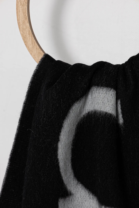 Calvin Klein eșarfă de lână LV04D8026G negru AW25