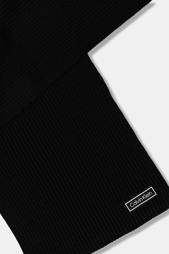 Μαντήλι από μείγμα μαλλιού Calvin Klein LV04D8055G μαύρο AW25