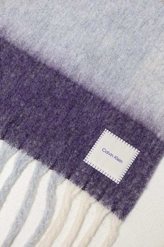 Doplnky Šál s prímesou vlny Calvin Klein LV04D8070G fialová