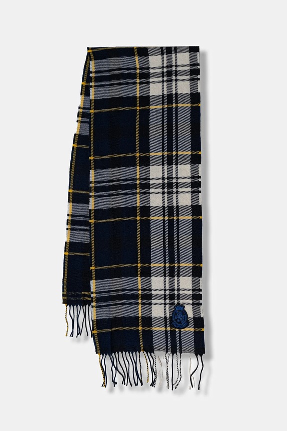 Tommy Hilfiger szalik wełniany wełna granatowy AM0AM13599