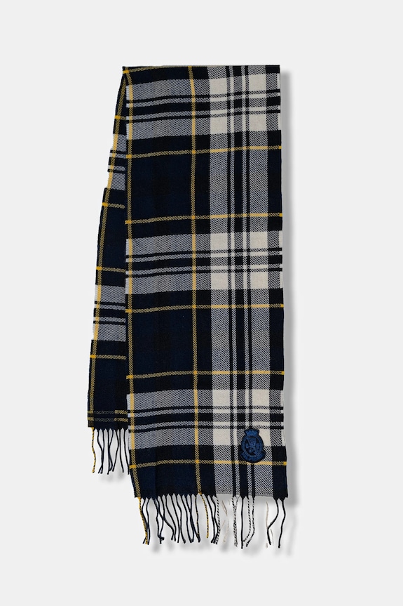Tommy Hilfiger szalik wełniany wełna granatowy AM0AM13599