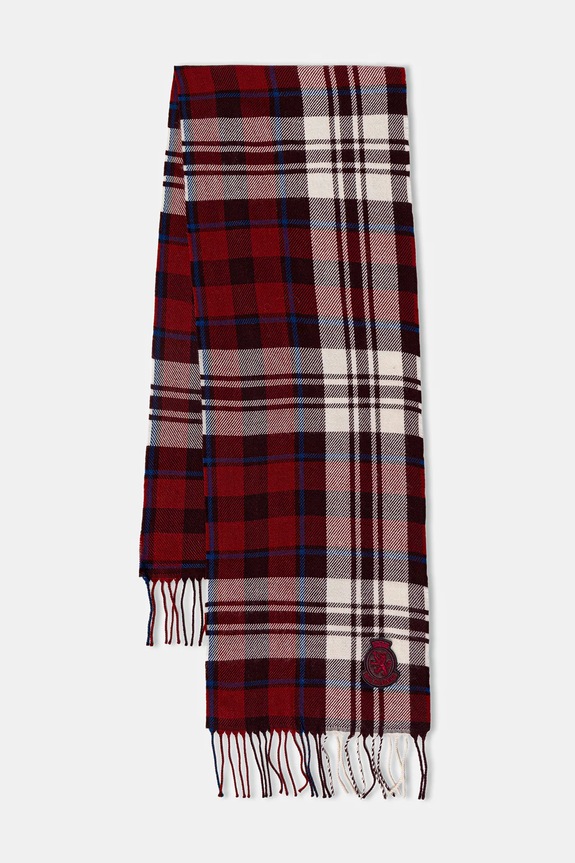 Vlněná šála Tommy Hilfiger vlna burgundské AM0AM13599