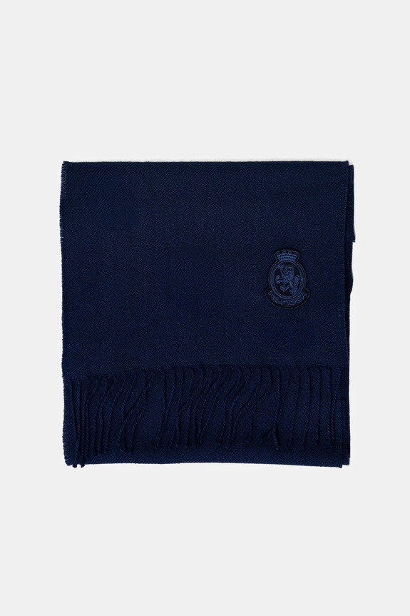 Tommy Hilfiger szalik wełniany AM0AM13789 granatowy AW25