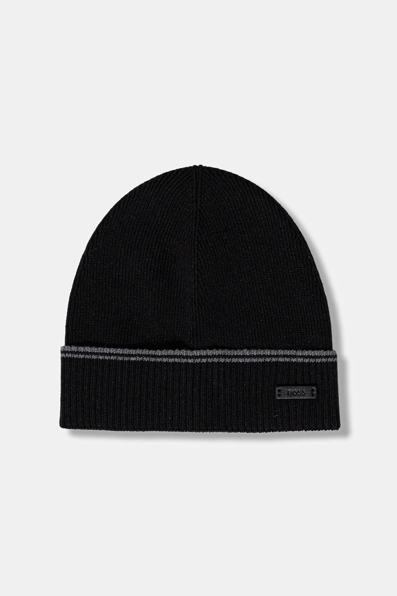 BOSS gyapjú sapka és sál 50548858 fekete NC25