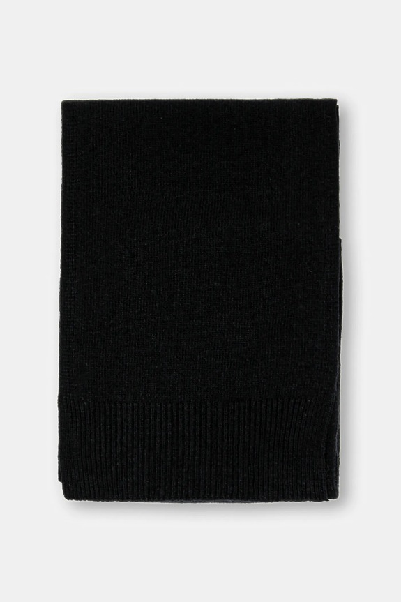 Šála s přídavkem vlny Sisley 1UVLSU00H černá AW25