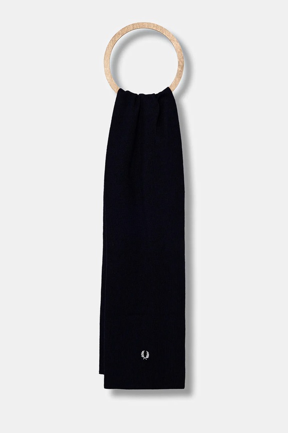 Fred Perry eșarfă cu lână uni bleumarin C8140