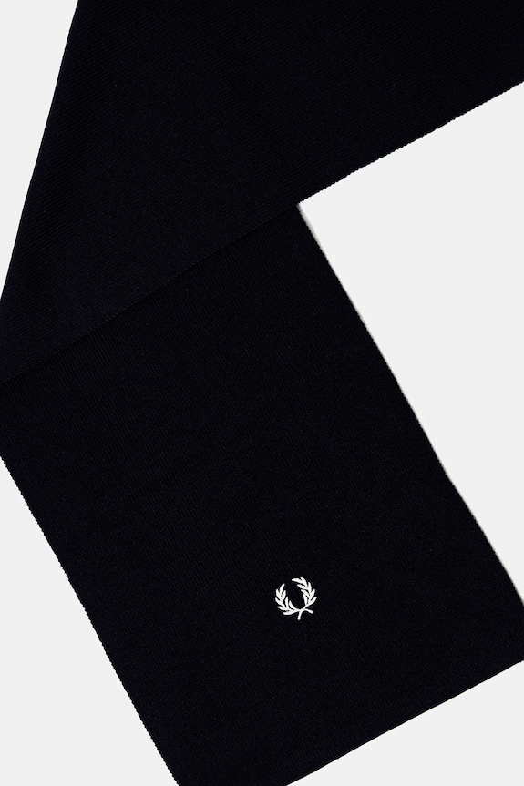 Fred Perry eșarfă cu lână C8140 bleumarin AW25