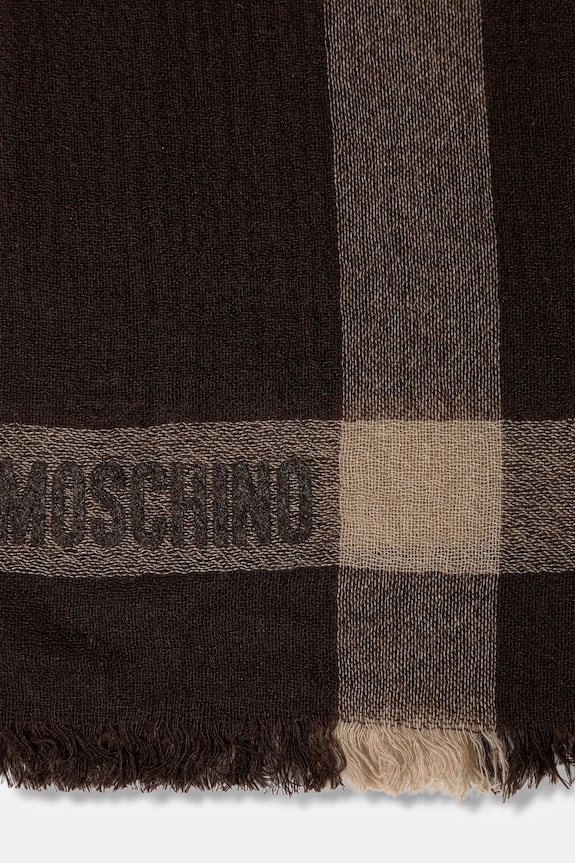 Kašmírový šál Moschino M3258.30826 hnedá AW25
