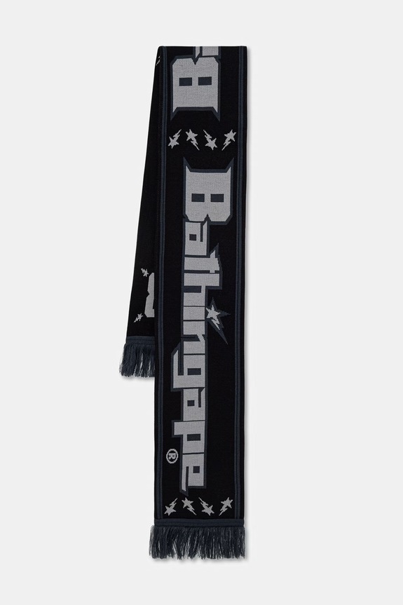A Bathing Ape szalik z dodatkiem wełny Bape Logo dzianina czarny 001GDL801021M
