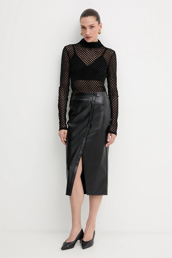 Φούστα Patrizia Pepe 8G0489.E005 μαύρο AW25