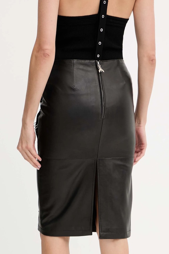 Ρούχα Δερμάτινη φούστα Patrizia Pepe 8G0492.L160 μαύρο