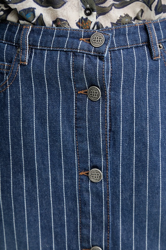 MUNTHE fustă din bumbac denim LIVONO albastru 253123825316