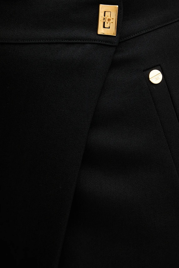 Μάλλινη φούστα Elisabetta Franchi GO12656E2 μαύρο