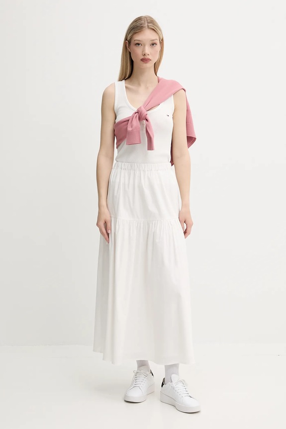 Tommy Jeans gonna in cotone DW0DW20980 bianco AW25