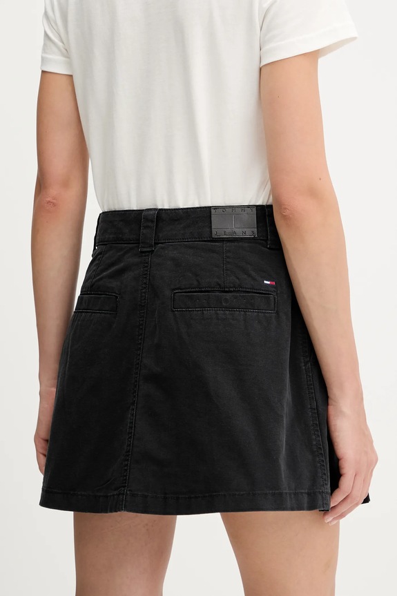 Odzież Tommy Jeans spódnica bawełniana DW0DW21137 czarny