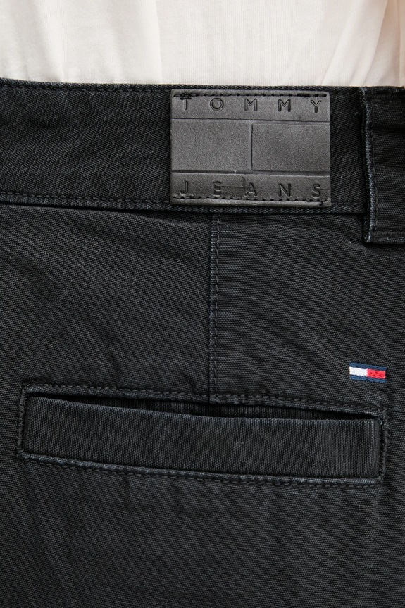 Tommy Jeans spódnica bawełniana czarny DW0DW21137