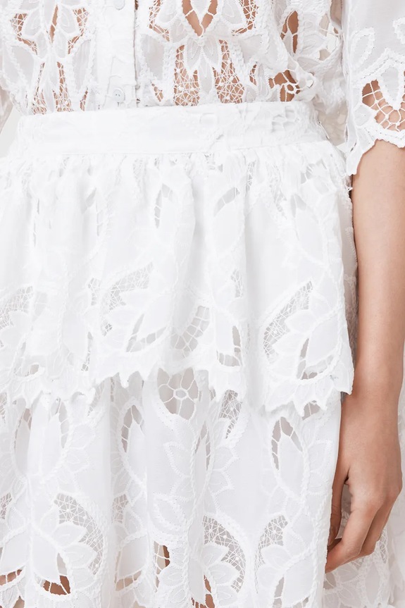Oblečenie Sukňa AllSaints CAVARLY W096RC biela