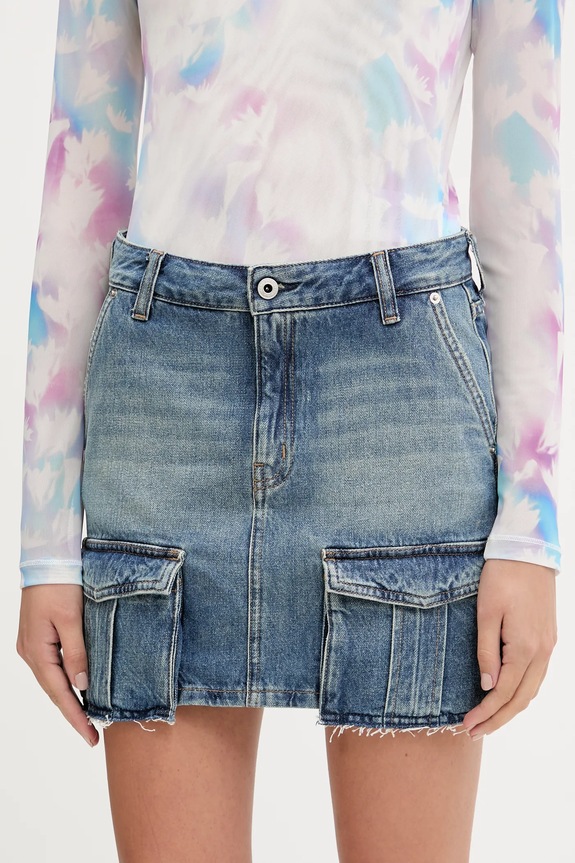 Τζιν φούστα Karl Lagerfeld Jeans casual μπλε A3W12008