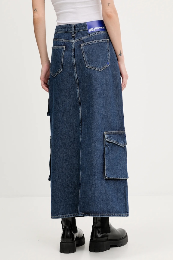 Oblečenie Rifľová sukňa Karl Lagerfeld Jeans A3W12011 tmavomodrá