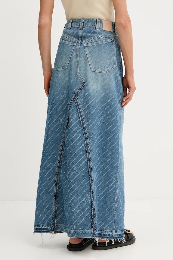 Oblečenie Rifľová sukňa BOSS Orange C_ DNM LONG SKIRT 50542445 modrá