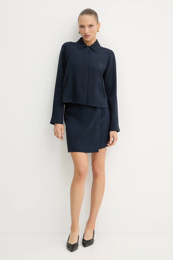 BOSS fustă cu vâscoză Vandera 50541978 bleumarin SS26