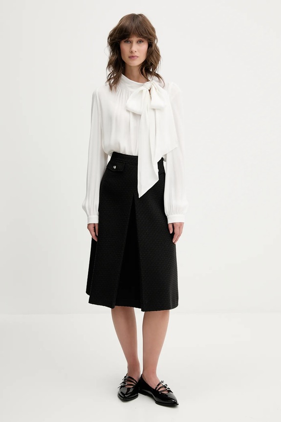 Φούστα HUGO Dalessandra 50542629 μαύρο AW25