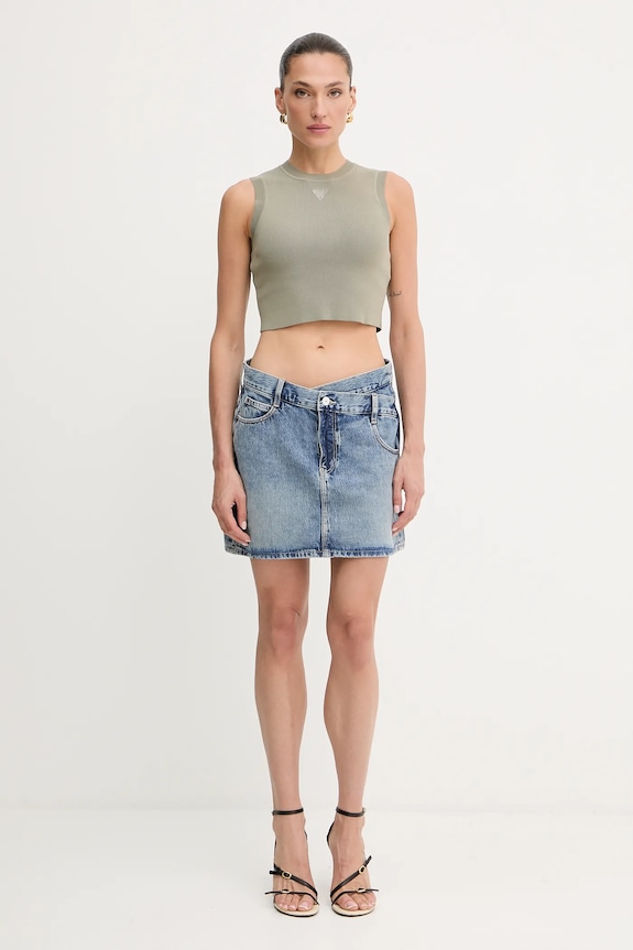 Guess spódnica jeansowa GAIA W5YD1C.D5QKB granatowy AW25