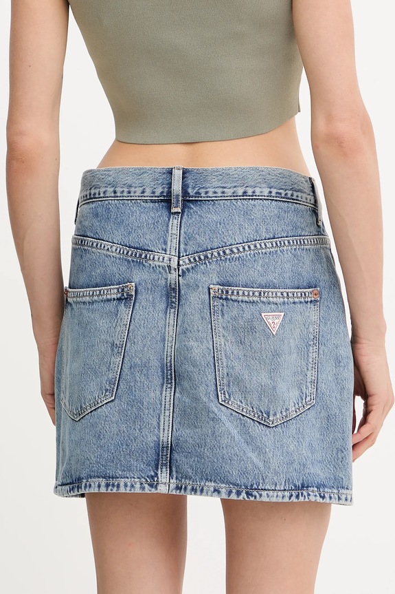 Odzież Guess spódnica jeansowa GAIA W5YD1C.D5QKB granatowy