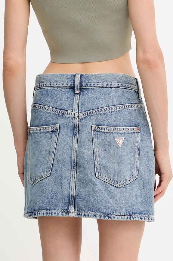Odzież Guess spódnica jeansowa GAIA W5YD1C.D5QKB granatowy