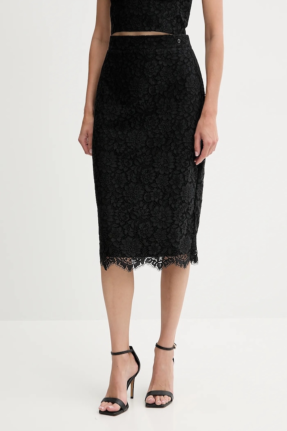 Guess spódnica JOSIANE midi czarny W5YD12.WHD00