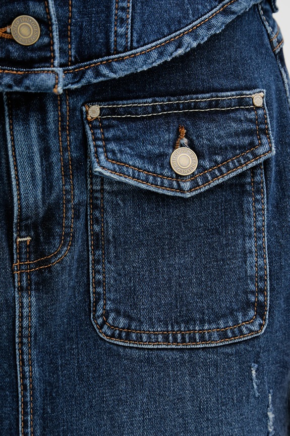 Τζιν φούστα Guess SKYLA W5YD63.D5QP3 σκούρο μπλε