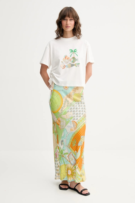Never Fully Dressed spódnica Dorris NFDSK712 niebieski AW25