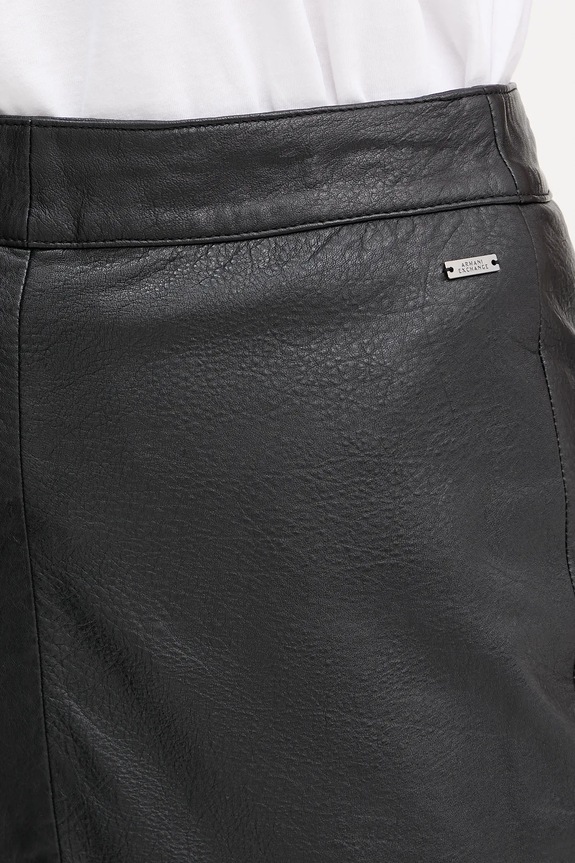 Kožna suknja Armani Exchange crna XW001239.AF16212