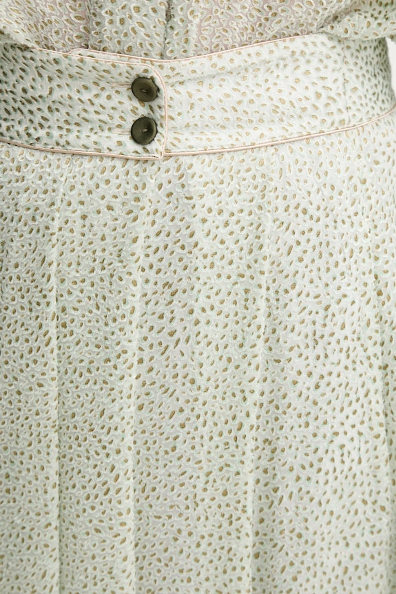 Forte Forte fustă din mătase verde 14125.my.skirt
