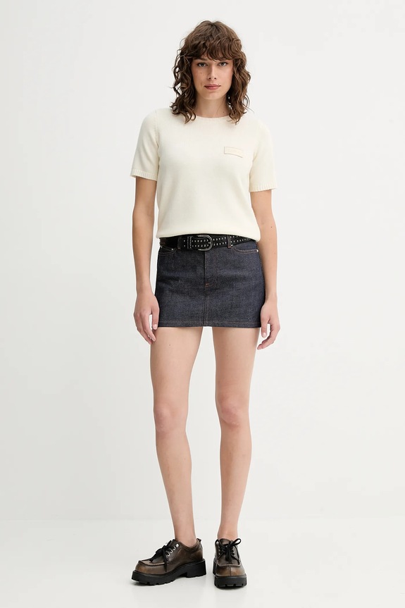 Джинсова спідниця A.P.C. mini-jupe CODBS.F06093 темно-синій AW25