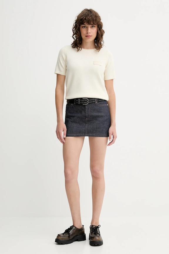 Джинсова спідниця A.P.C. mini-jupe CODBS.F06093 темно-синій AW25