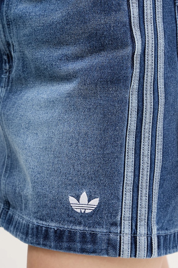Rifľová sukňa adidas Originals Denim Mini Skt modrá JW2649