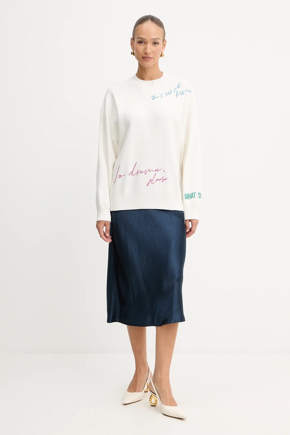 MM by Max Mara spódnica ALESSIO 2526106018600 granatowy AW25
