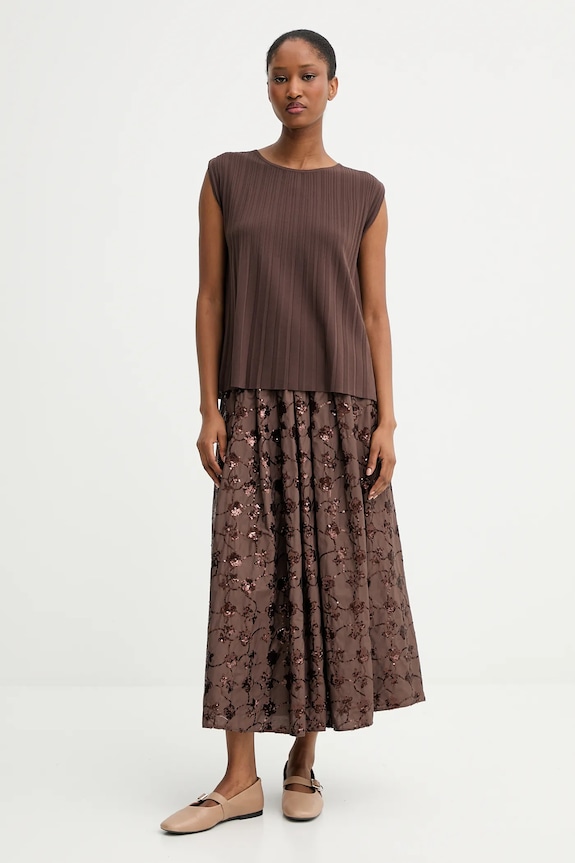 Weekend Max Mara gonna in cotone TEMPRA 2525106071600 marrone AW25