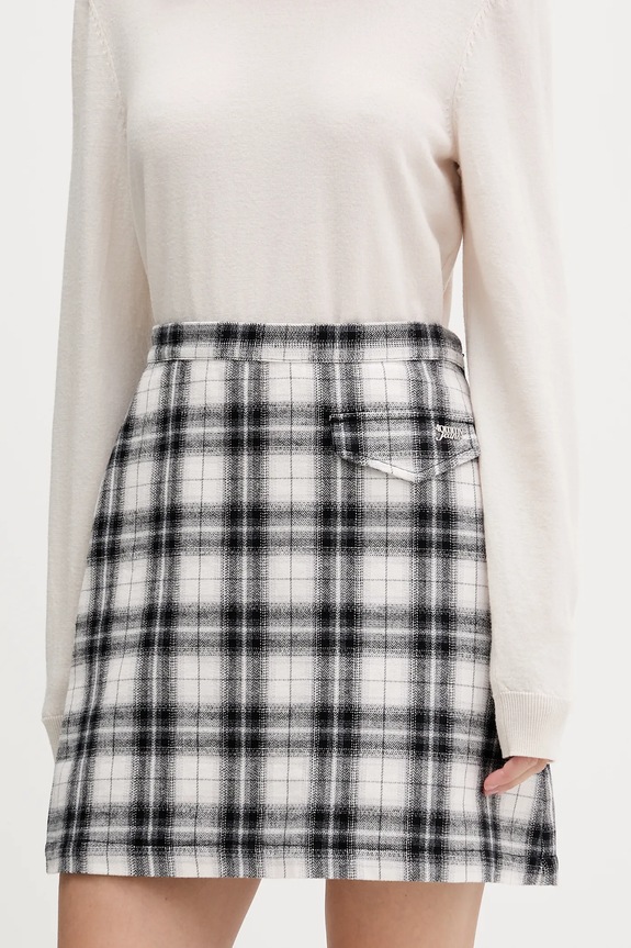 Tommy Jeans spódnica bawełniana czarny DW0DW21461