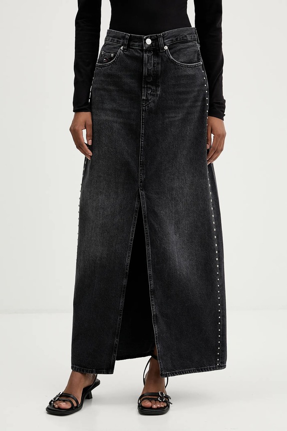 Tommy Jeans spódnica jeansowa casual czarny DW0DW21576