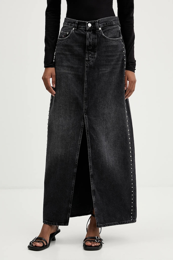 Tommy Jeans spódnica jeansowa casual czarny DW0DW21576