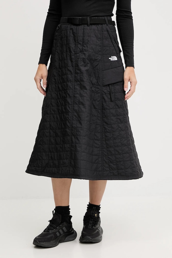 Sukňa The North Face Quilted Volume látka čierna NF0A8E7BJK31