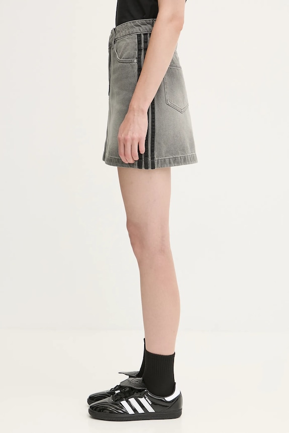Rifľová sukňa adidas Originals Denim Mini Skt JW2657 sivá AW25