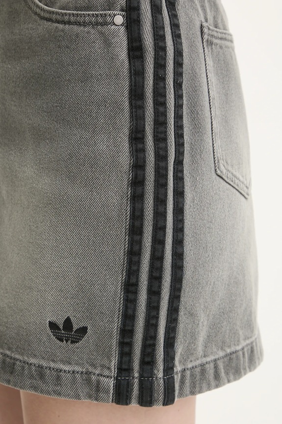 Rifľová sukňa adidas Originals Denim Mini Skt sivá JW2657