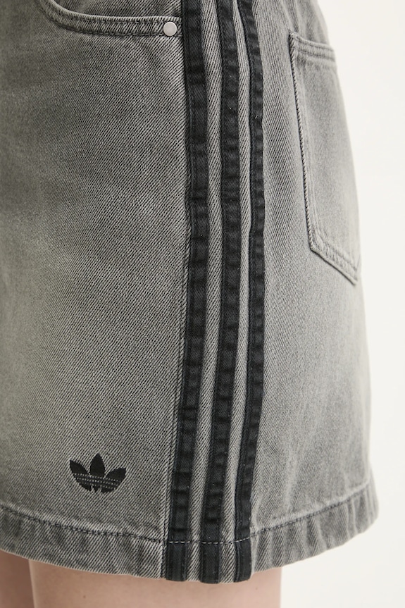 Rifľová sukňa adidas Originals Denim Mini Skt sivá JW2657