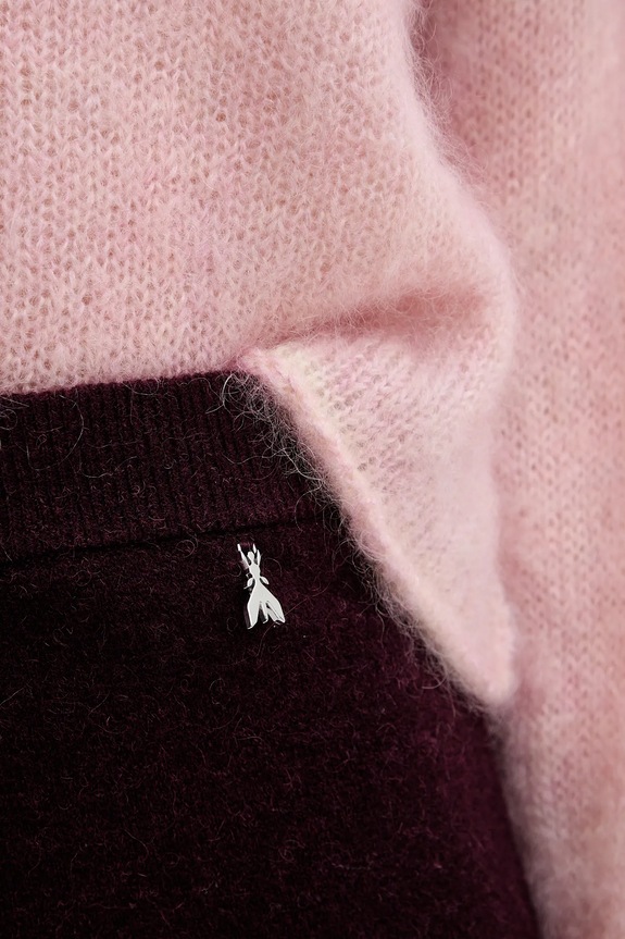 Φούστα με προσθήκη μαλλιού Patrizia Pepe 2G1034.K293 μπορντό