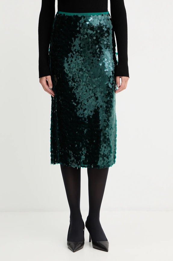 Спідниця Patrizia Pepe midi зелений 2G1040.J345