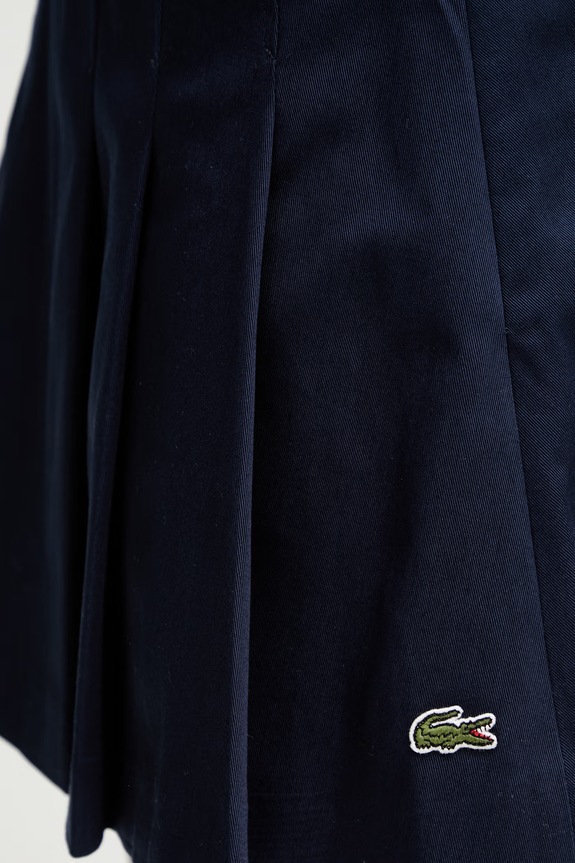 Lacoste fustă din bumbac cu elastan bleumarin JF8001